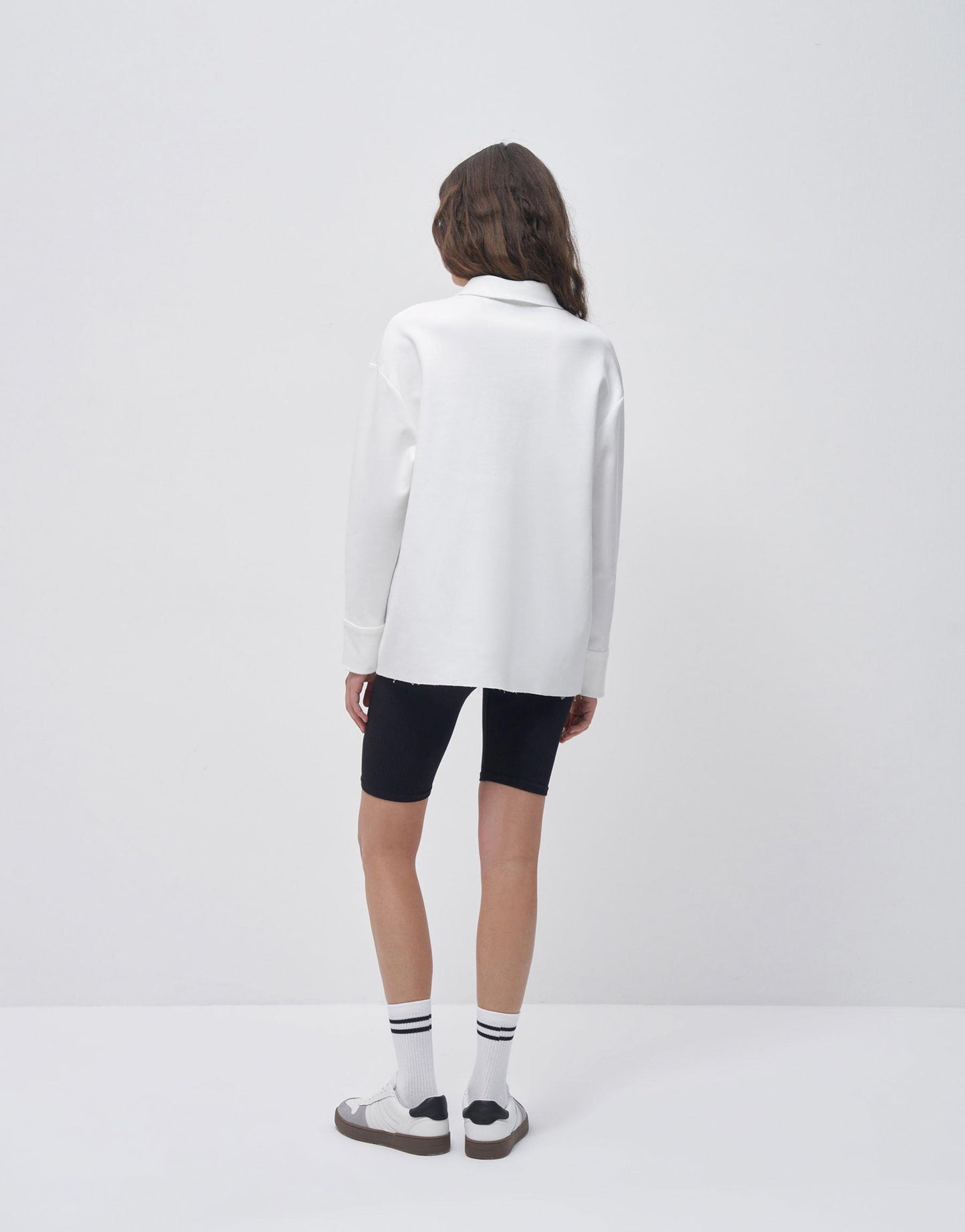 Zippered Sweatshirt Ecru