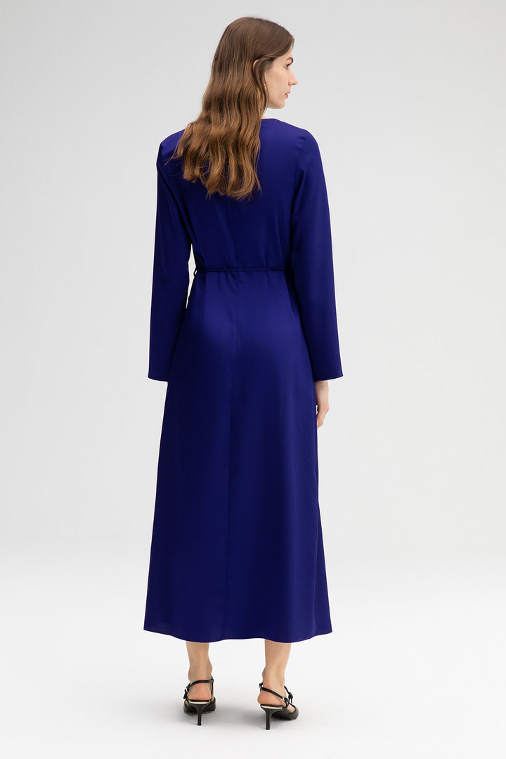 SATIN DRESS WITH BELT
