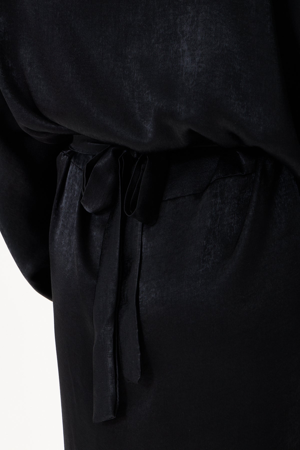 Tie Waist Dress Black