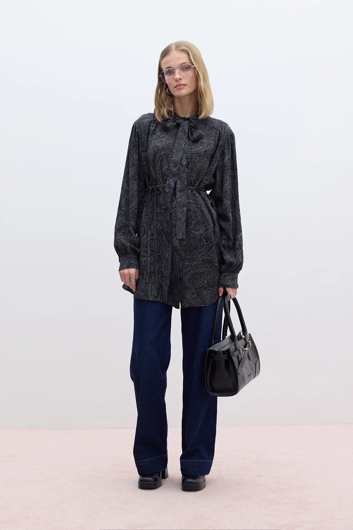 BELTED RETRO STYLE SHIRT REINA