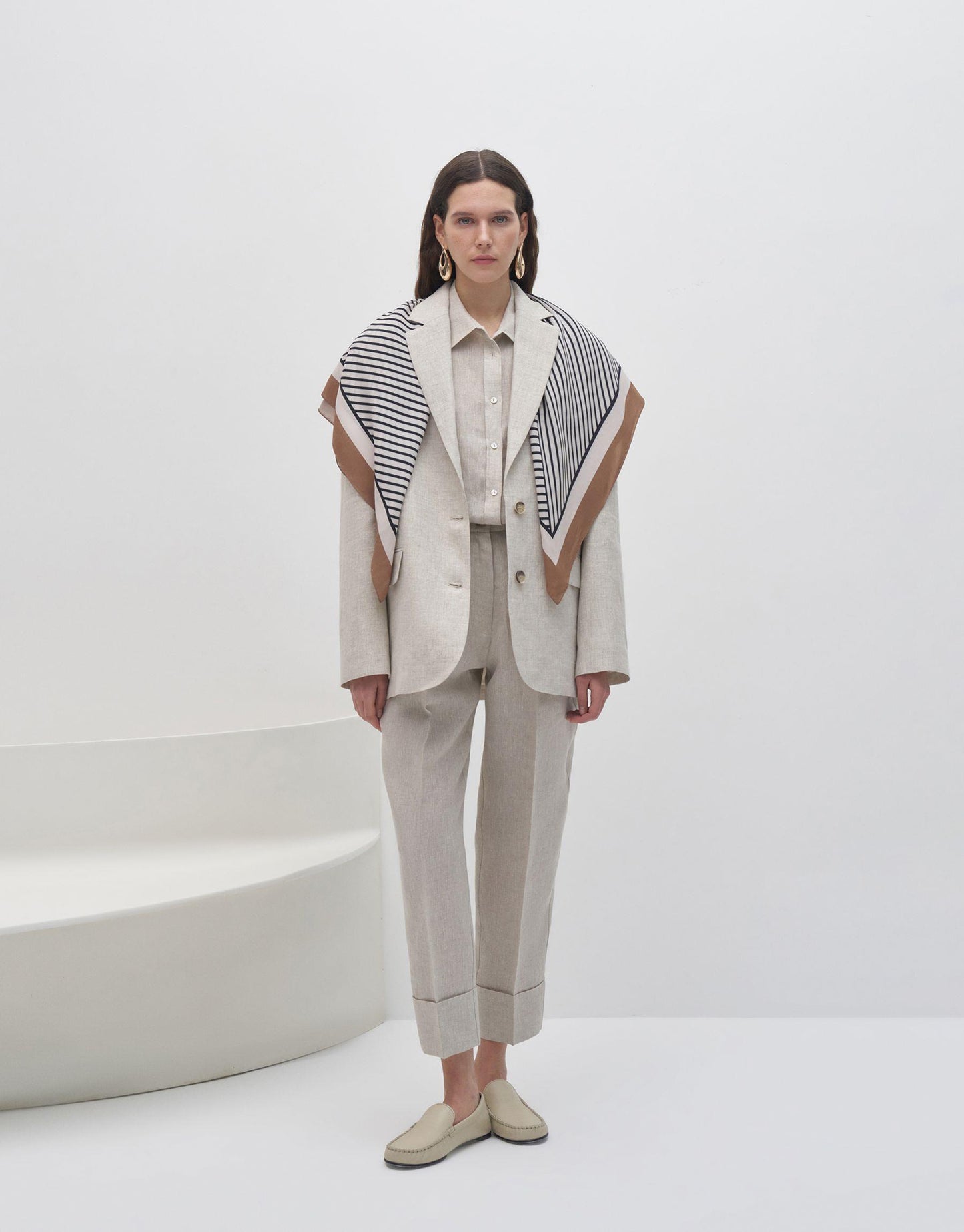 100% Linen Blazer Natural