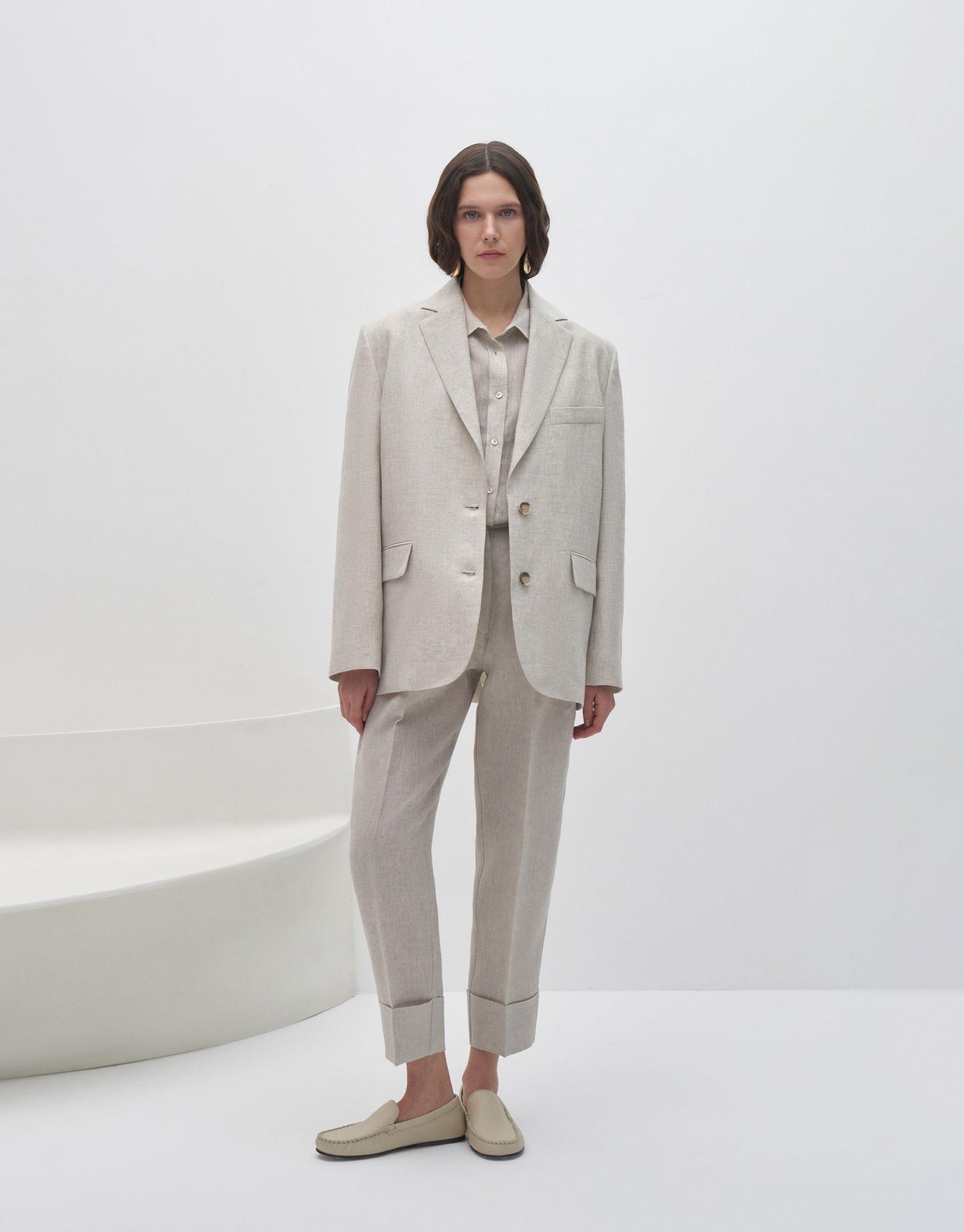 100% Linen Blazer Natural