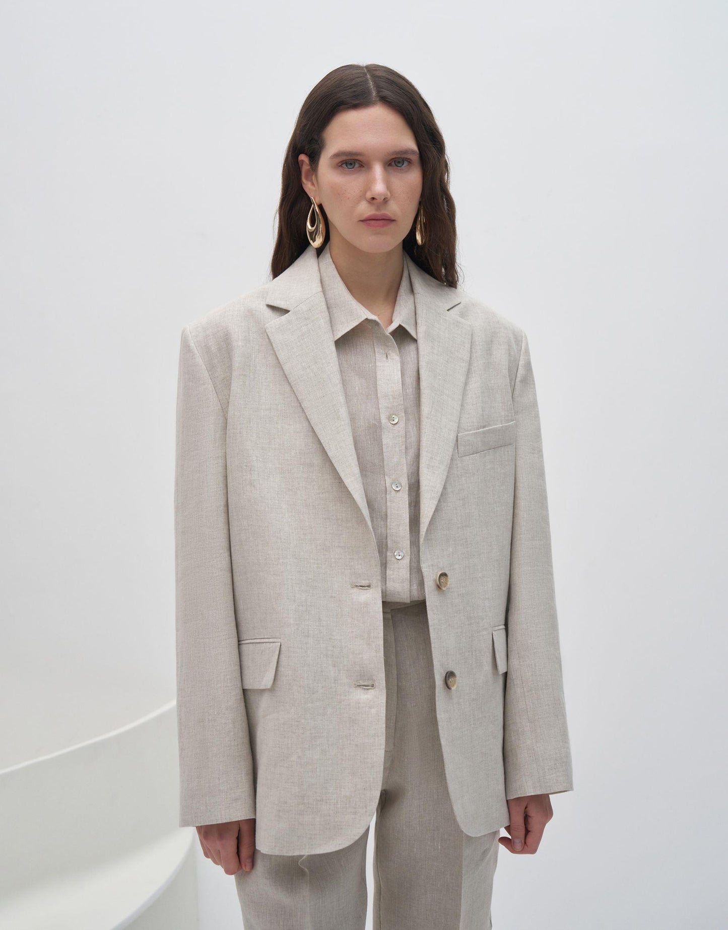 100% Linen Blazer Natural