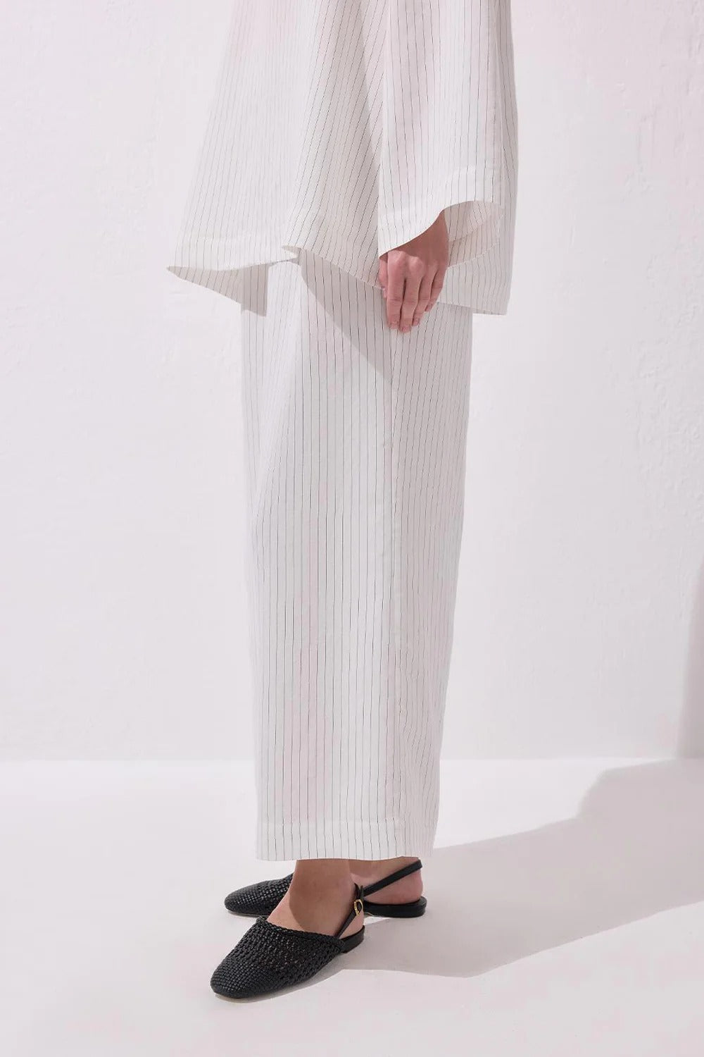Dory Modal Blouse and Trousers Set Ecru