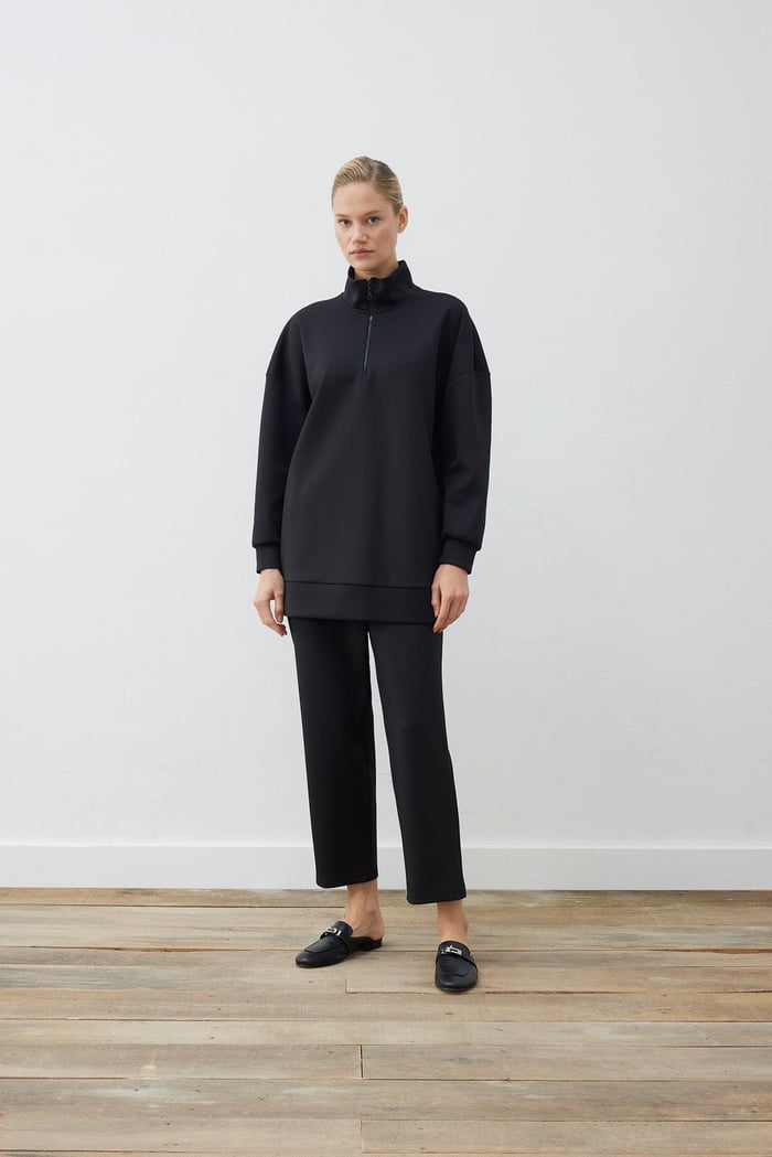 VERONA ZIPPERED SET BLACK