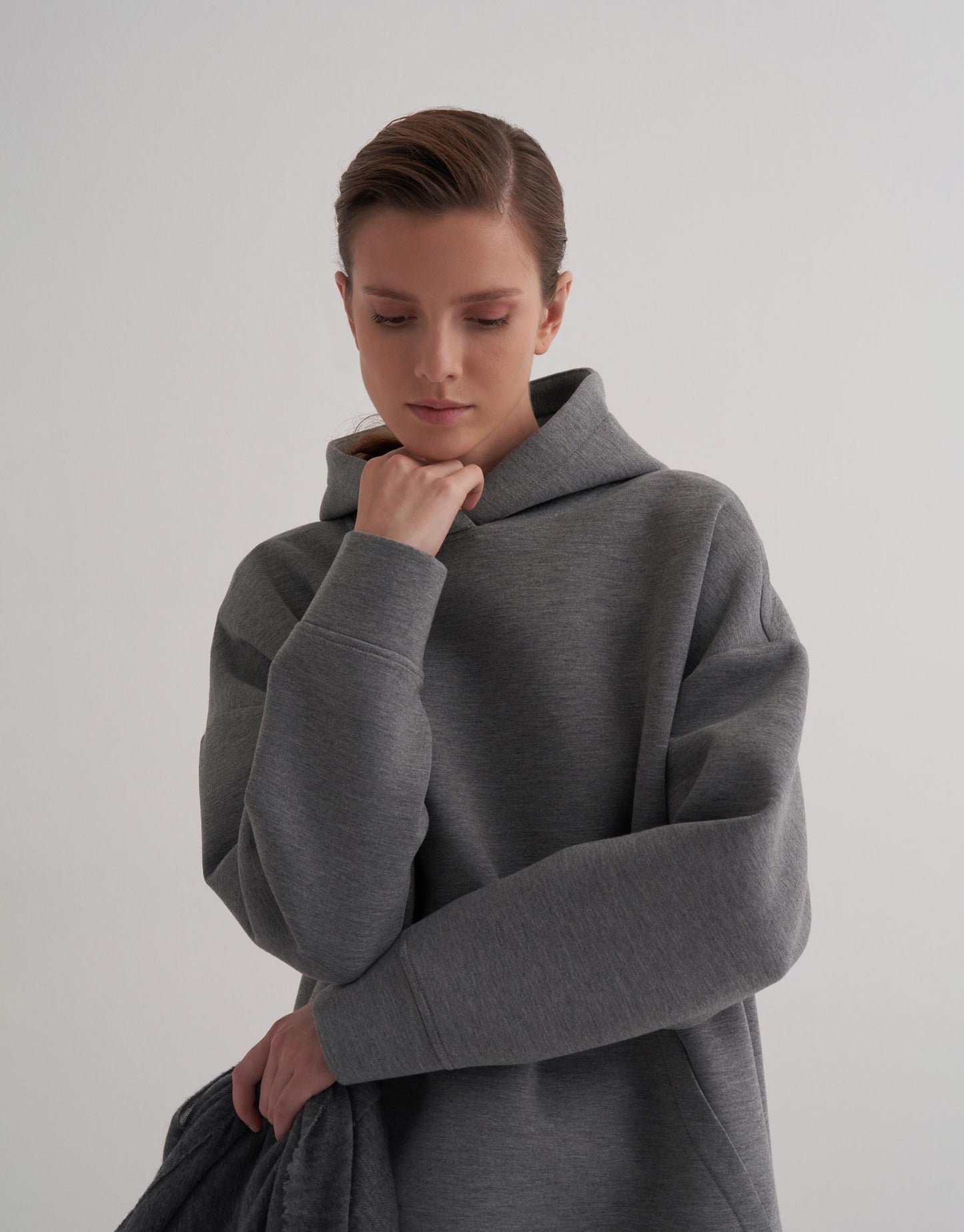 Puffy Scuba Sweatshirt Grey