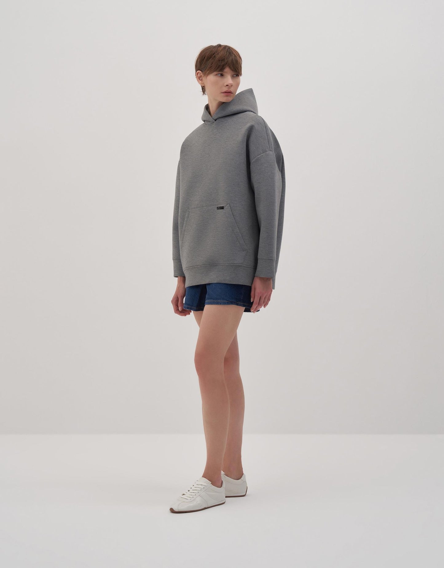 Puffy Scuba Sweatshirt Grey