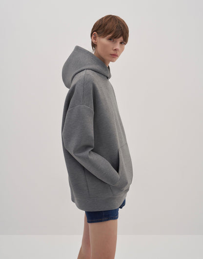 Puffy Scuba Sweatshirt Grey