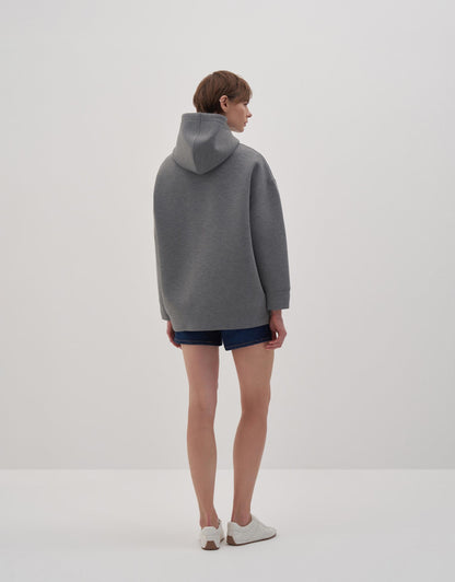 Puffy Scuba Sweatshirt Grey