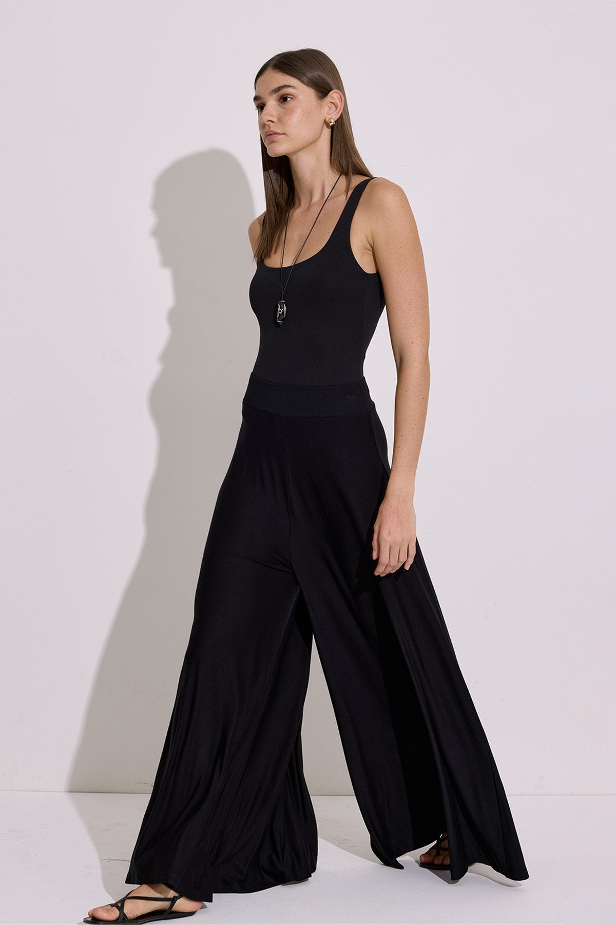 Flowing Comfortable Trousers Black