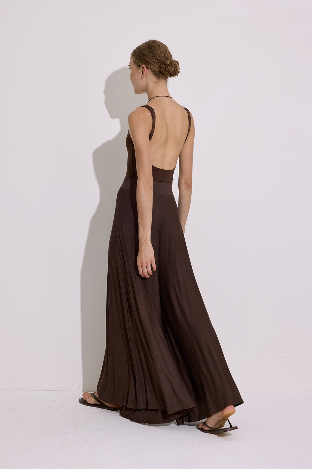 Flowing Comfortable Trousers Brown