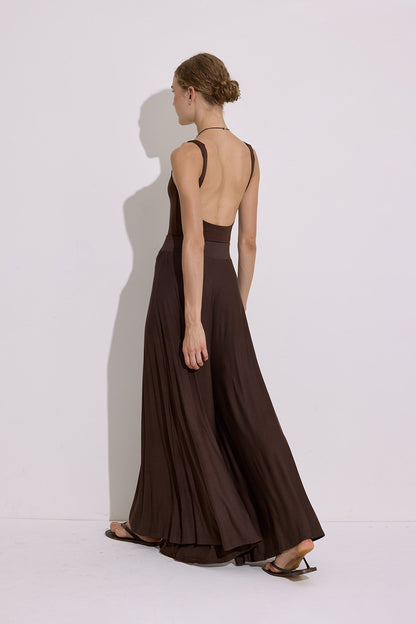 Flowing Comfortable Trousers Brown
