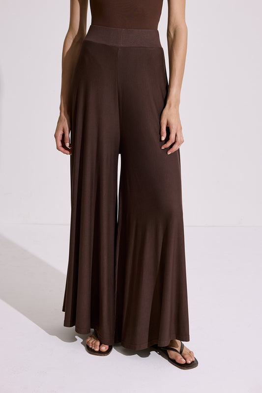 Flowing Comfortable Trousers Brown