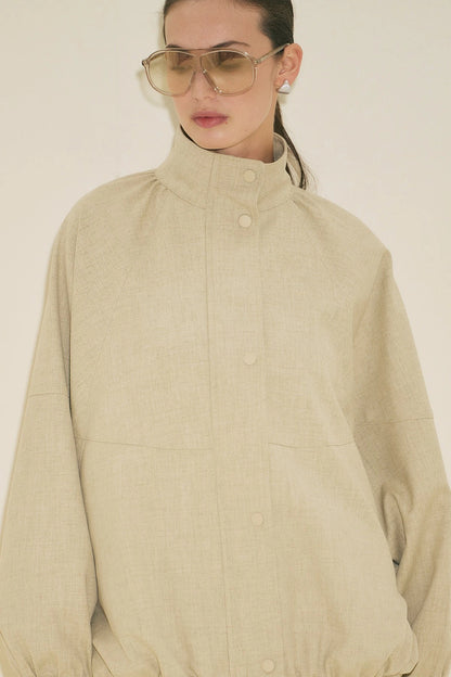 Premium Bomber Jacket Beige Green