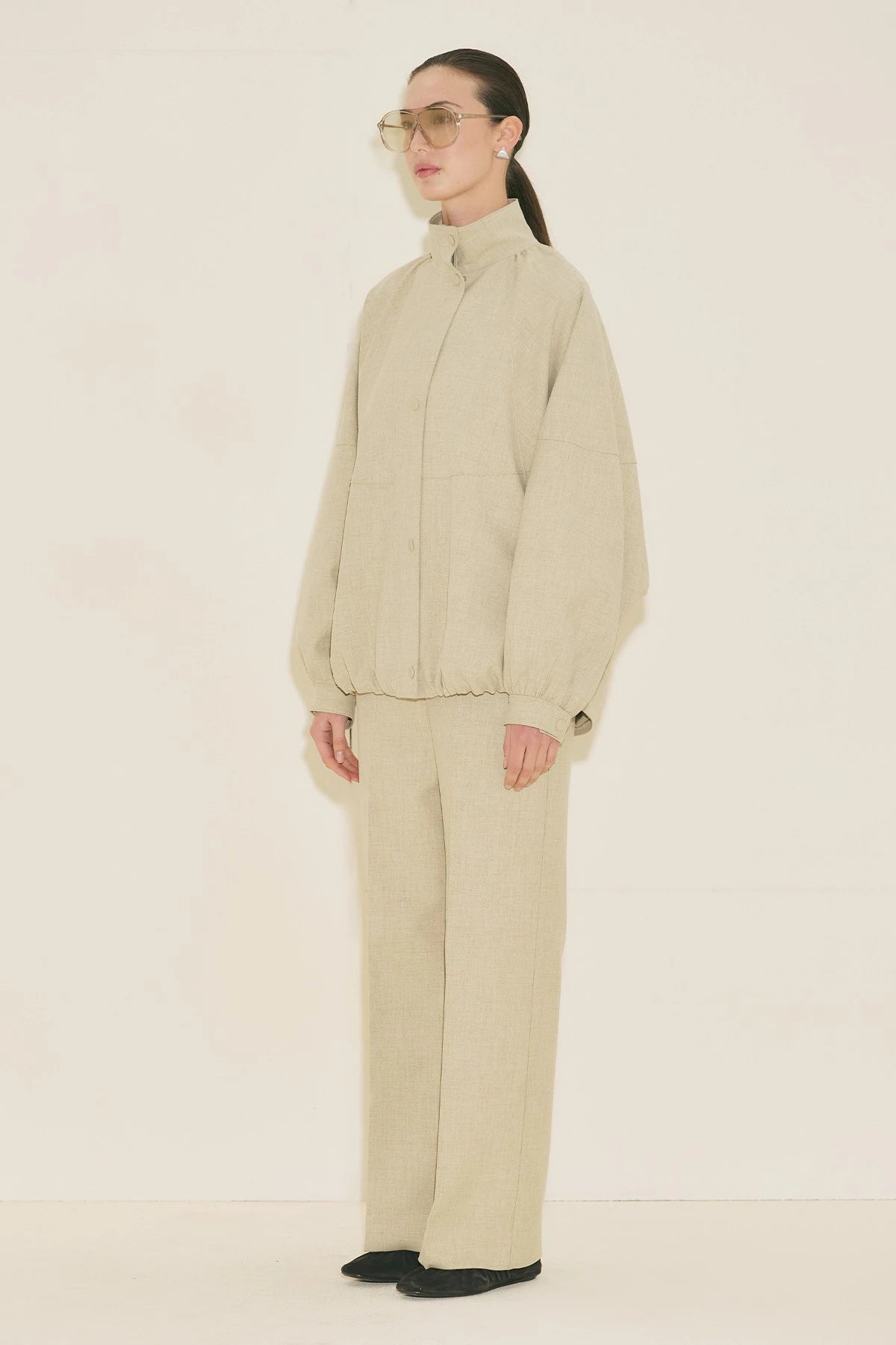 Premium Bomber Jacket Beige Green