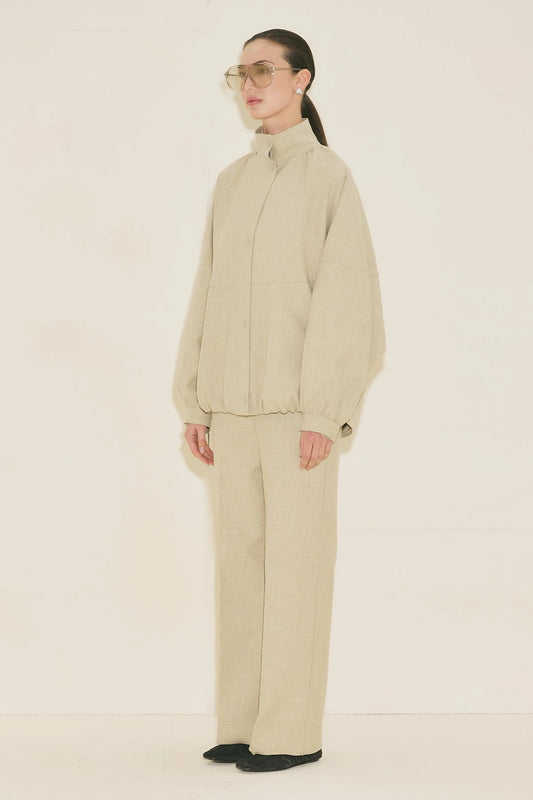 Premium Bomber Jacket Beige Green