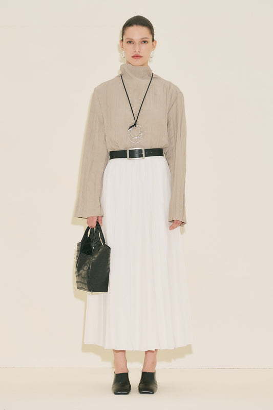 Crush Fabric Blouse Stone