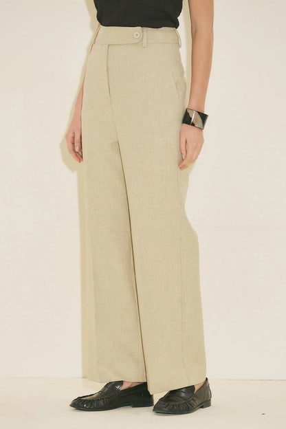 STRAIGHT CLASSIC TROUSERS BEIGE GREEN