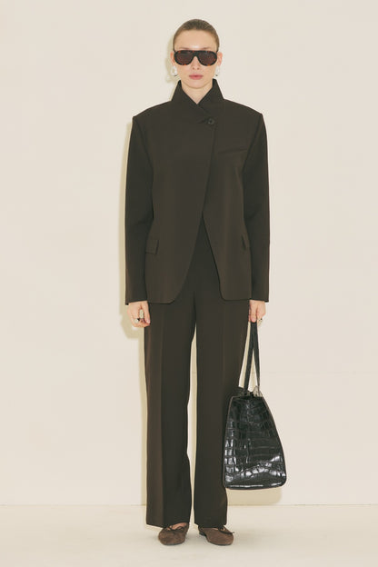 Milanda Blazer Jacket Dark Brown