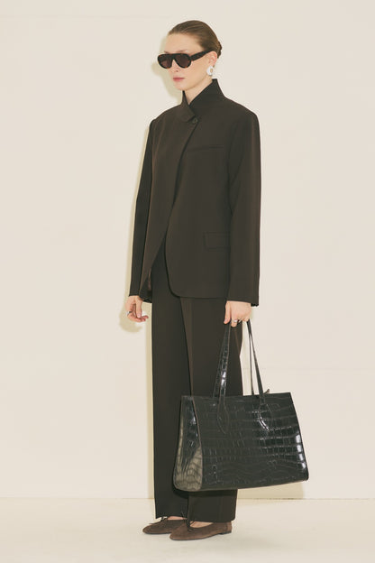 Milanda Blazer Jacket Dark Brown