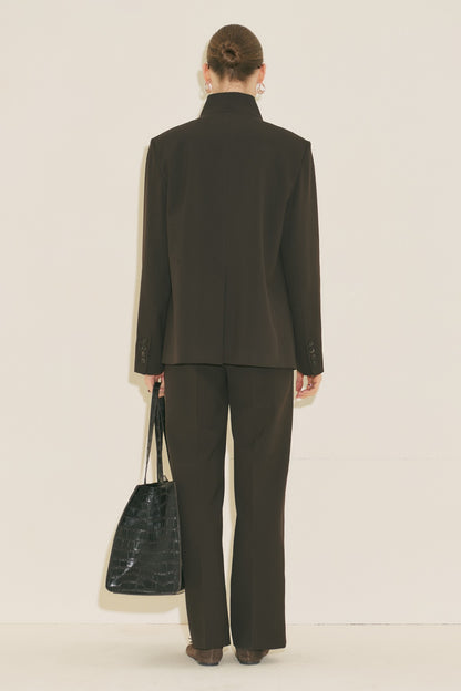 Milanda Blazer Jacket Dark Brown