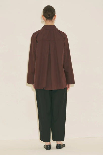 BARREL FABRIC TROUSERS Black