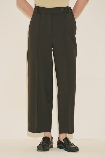 BARREL FABRIC TROUSERS Brown