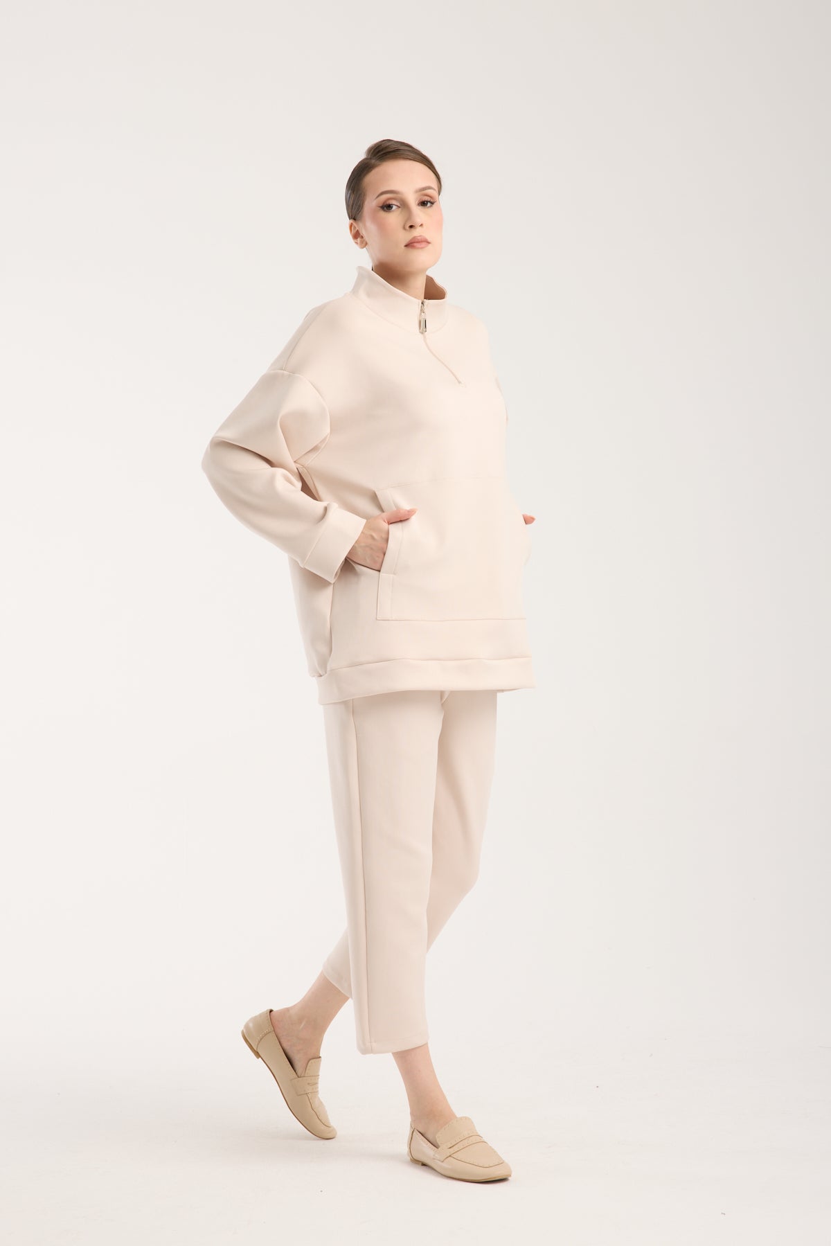 Verona Zippered Set Soft Beige