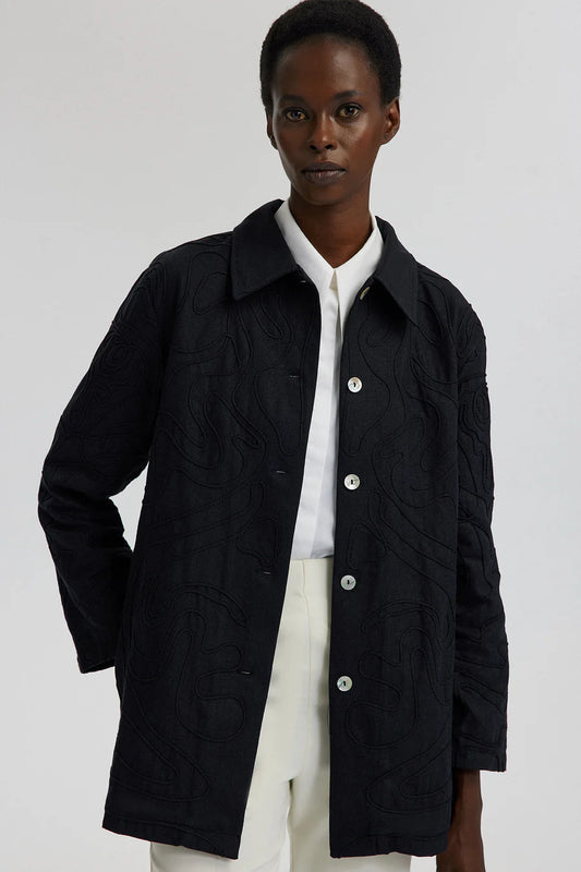EMBROIDERED LINEN JACKET