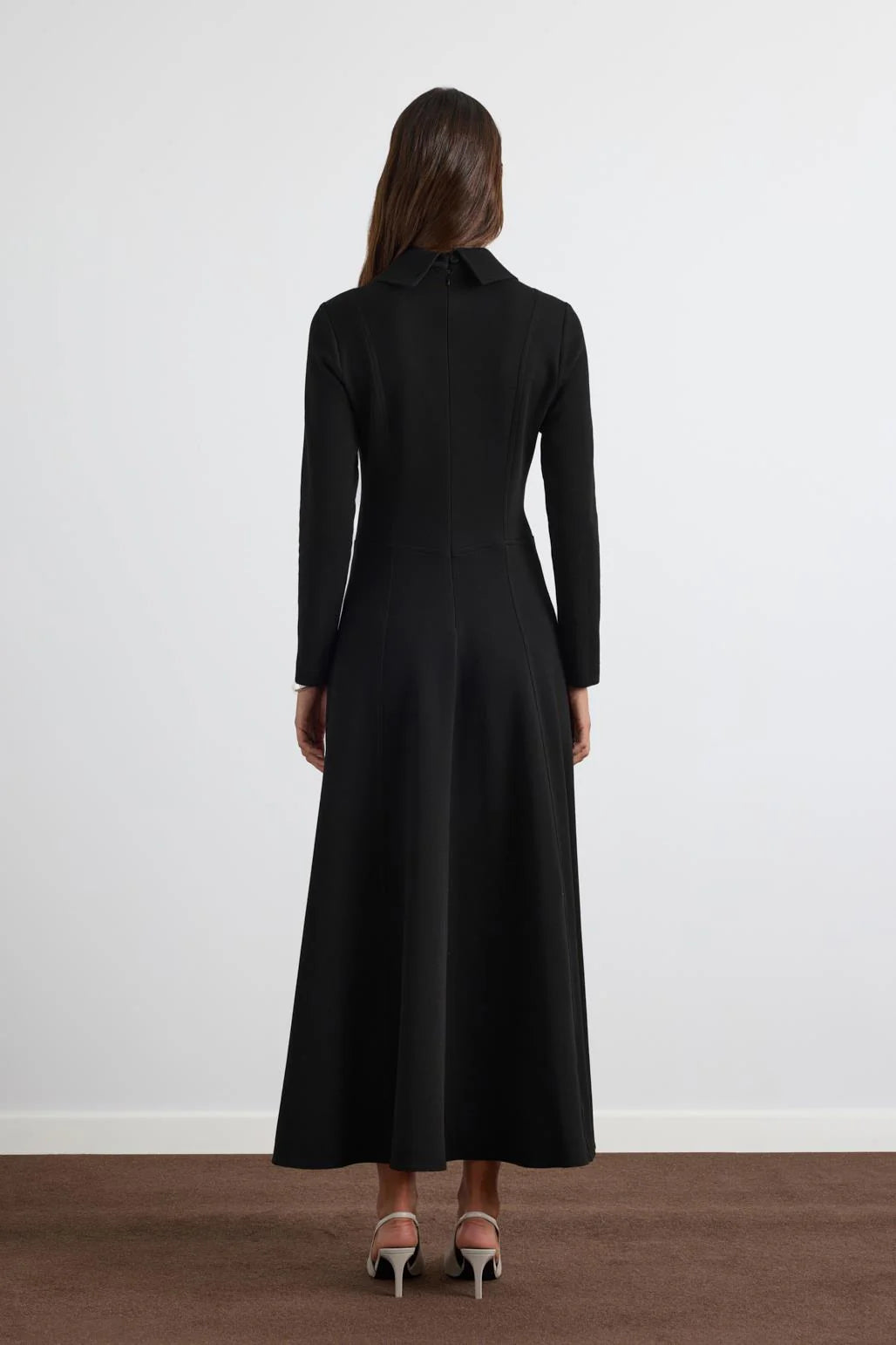 Wide Collar Dress Black