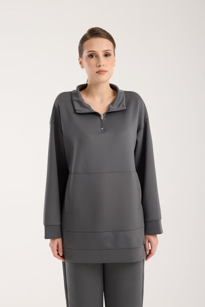 Verona Zippered Set Grey