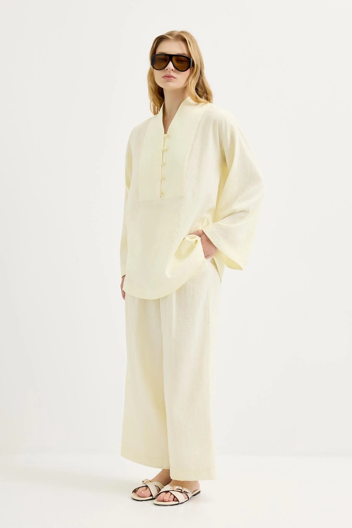 Britli Oversized Tunic Coord Lemon