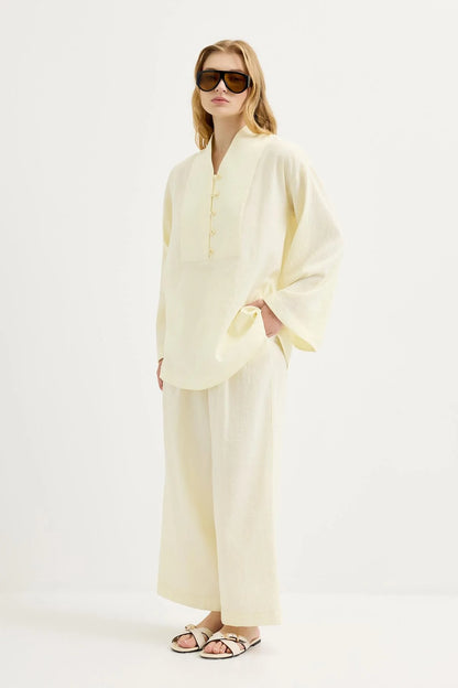 Britli Oversized Tunic Coord Lemon