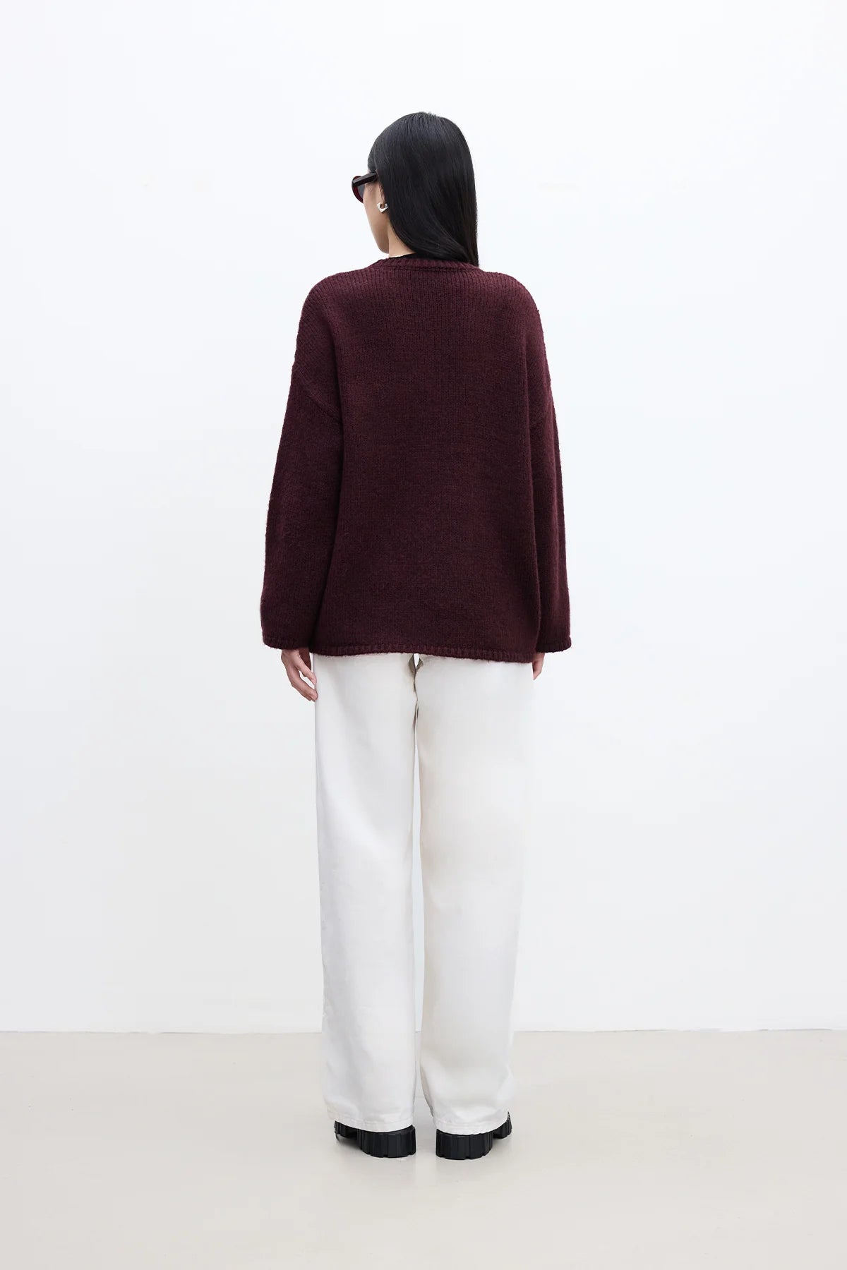 OVERSIZE SWEATER CLARET RED