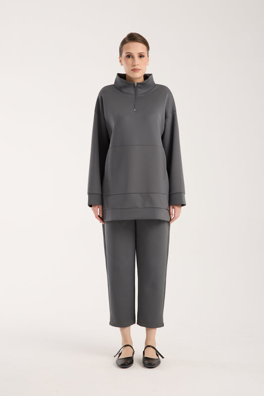 Verona Zippered Set Grey