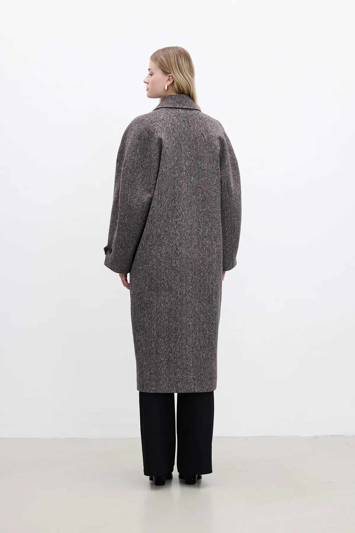 ASYMMETRIC CLOSURE CACHET COAT MINK