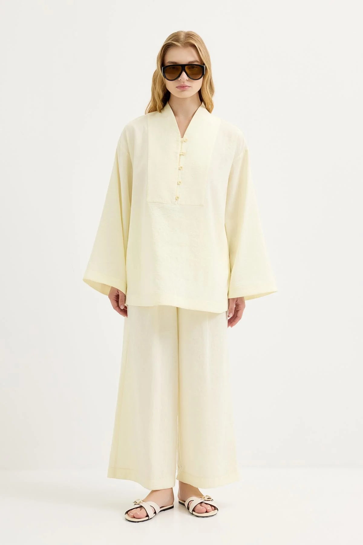 Britli Oversized Tunic Coord Lemon