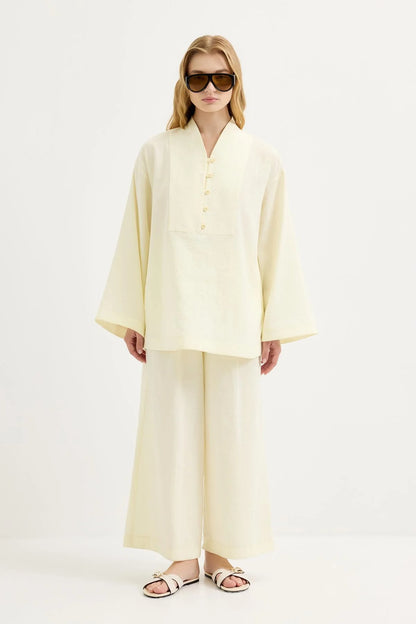 Britli Oversized Tunic Coord Lemon