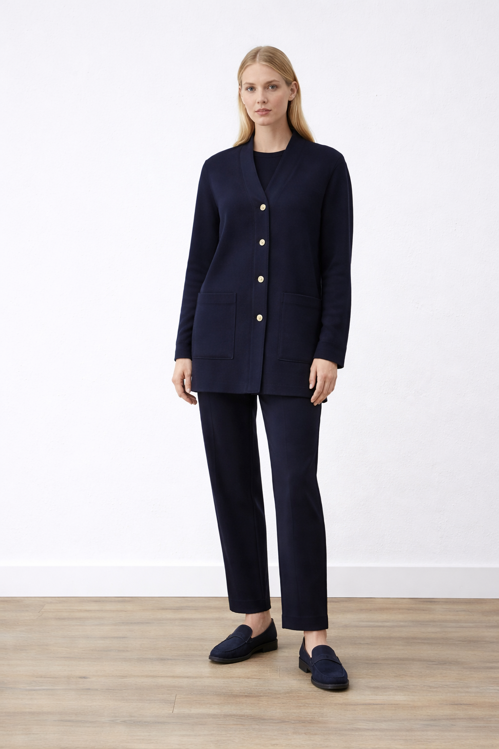 Marta Puf College Cardigan Blue