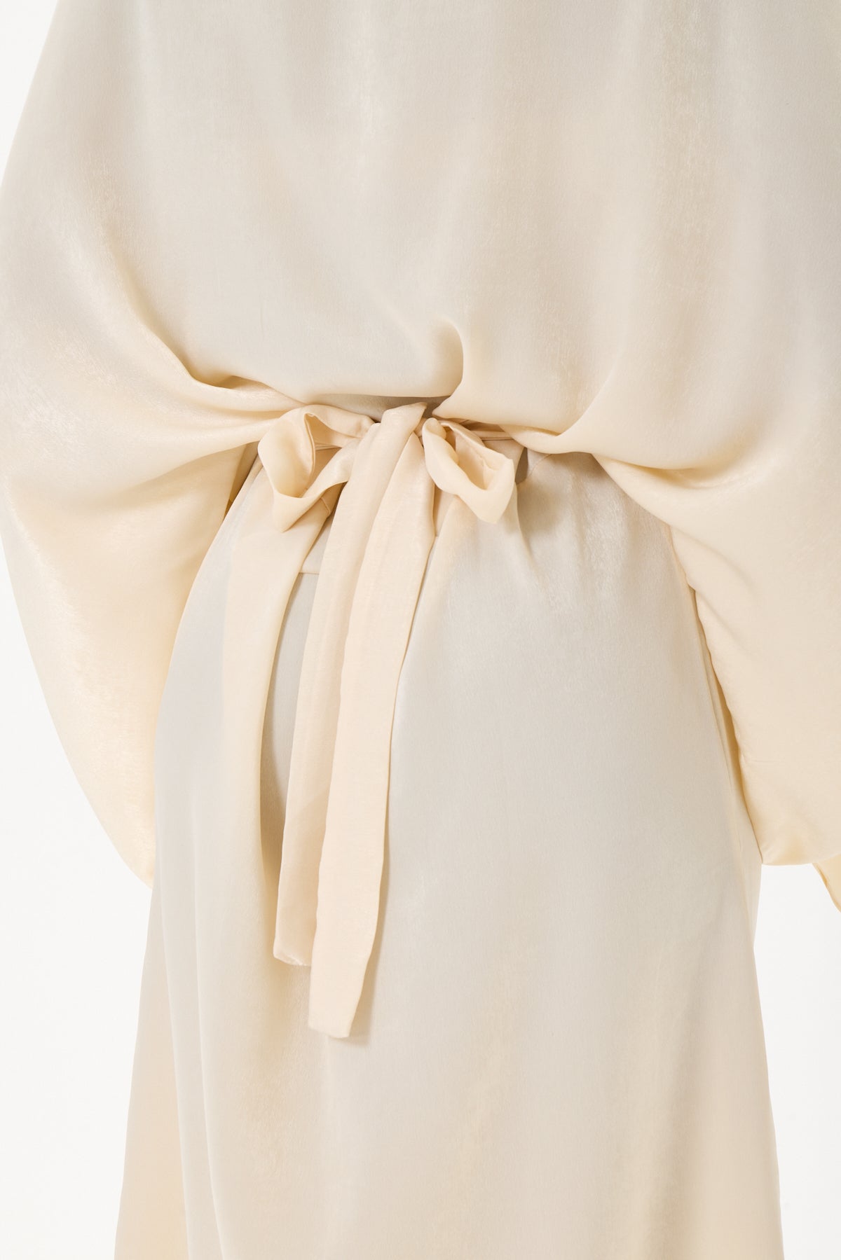 Tie Waist Dress Cream