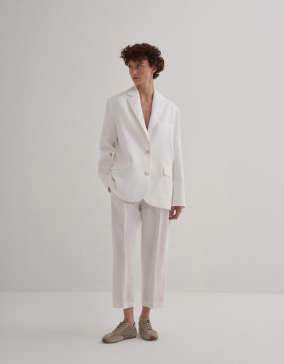 100% Linen Blazer Ecru