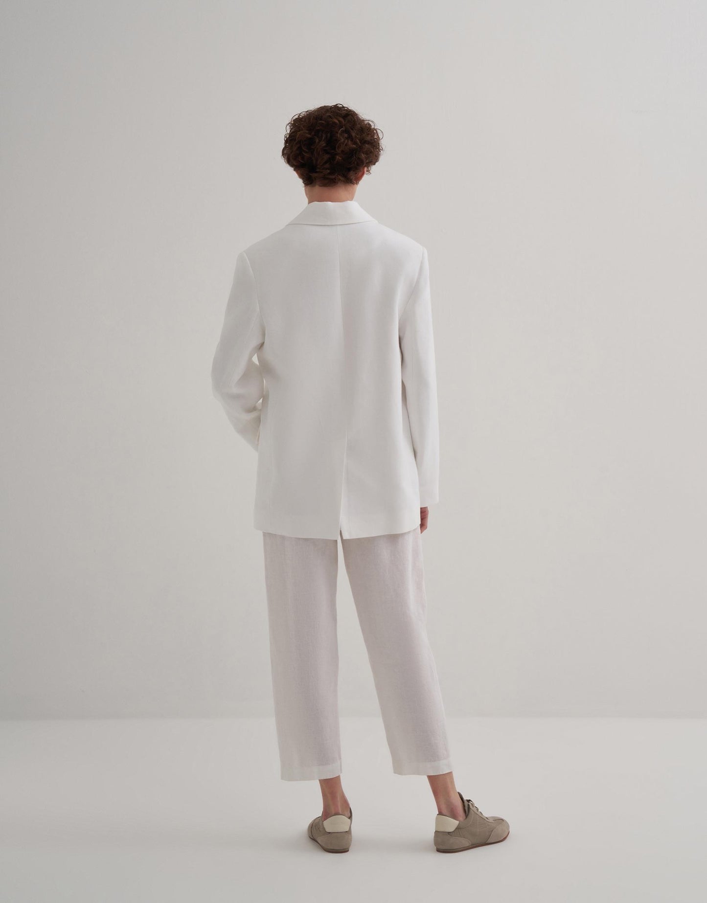 100% Linen Blazer Ecru