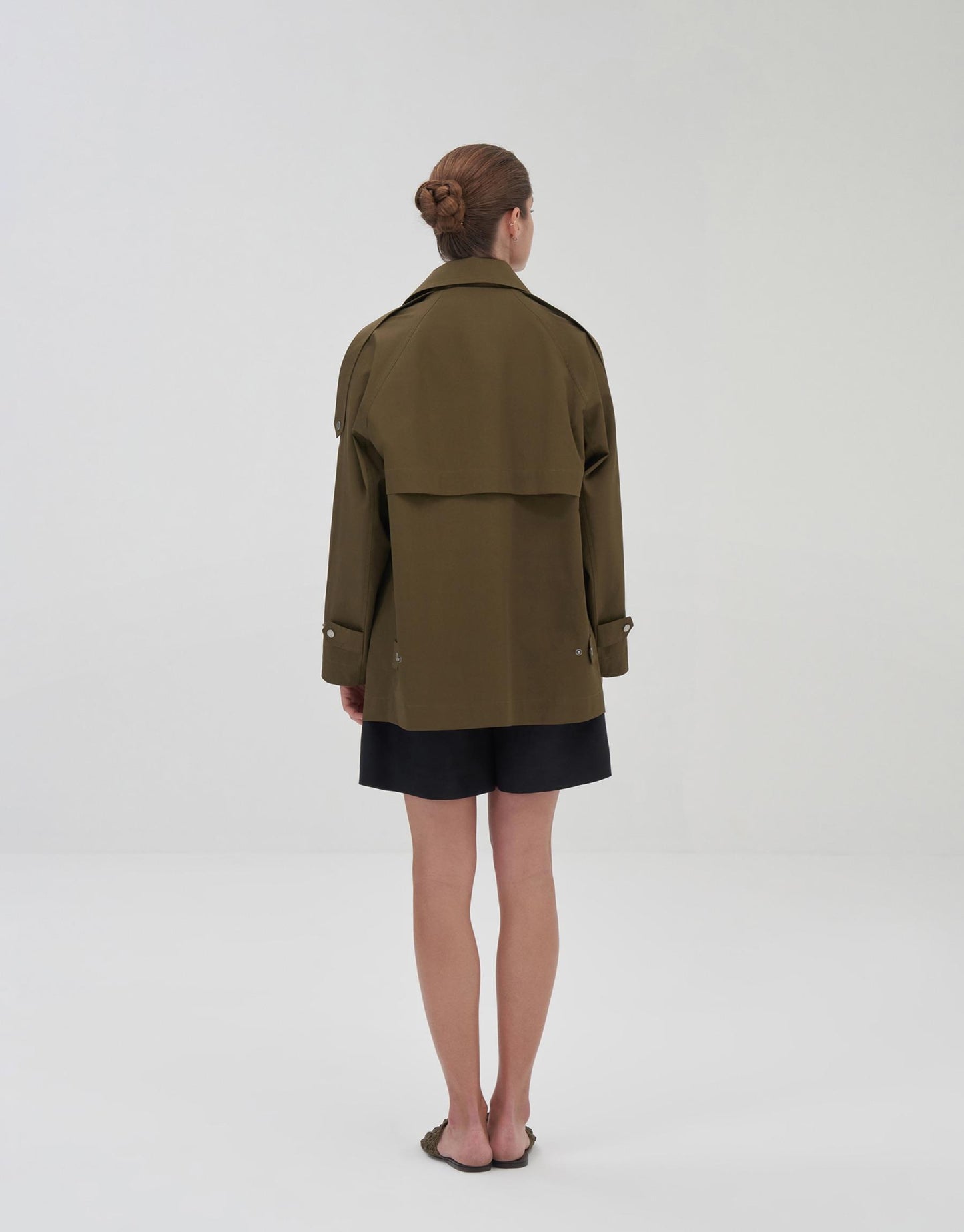 Snap Detail Jacket Khaki