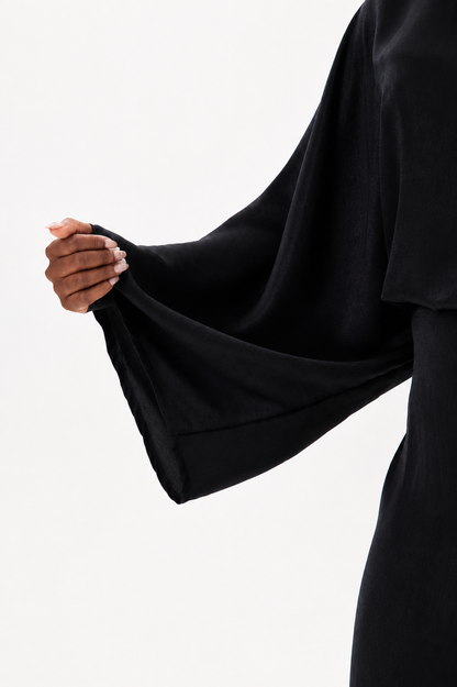 Tie Waist Dress Black