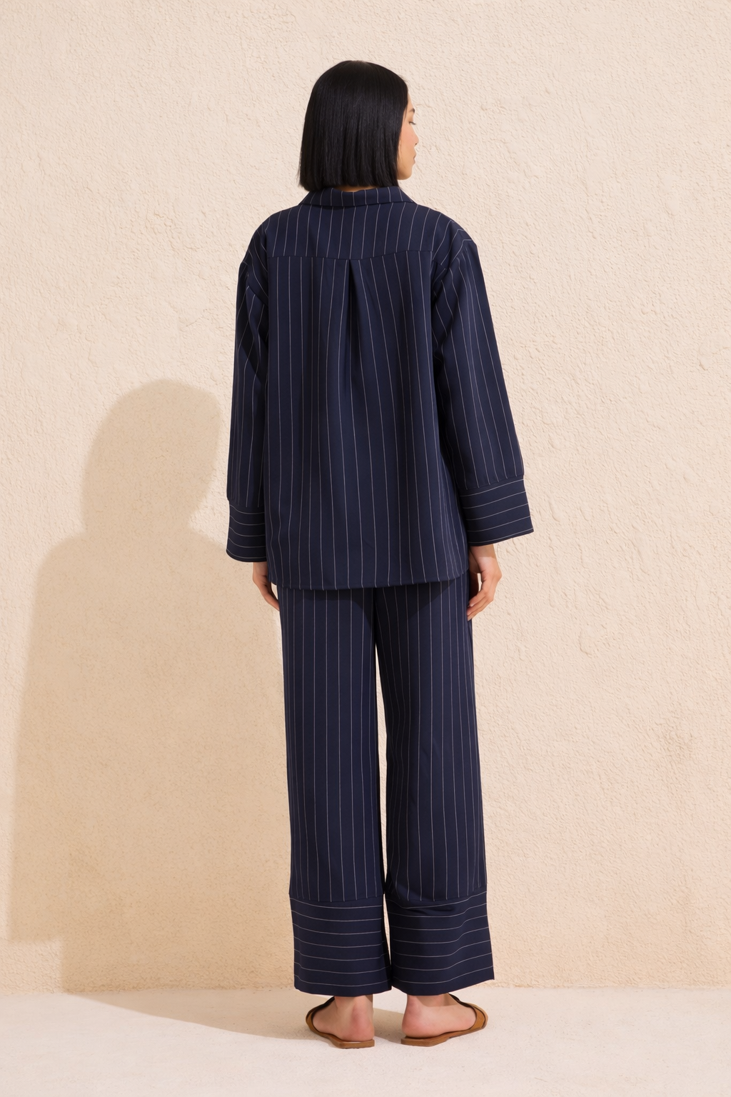 Dory Modal Blouse and Trousers Set Indigo Blue