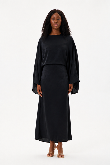 Tie Waist Dress Black