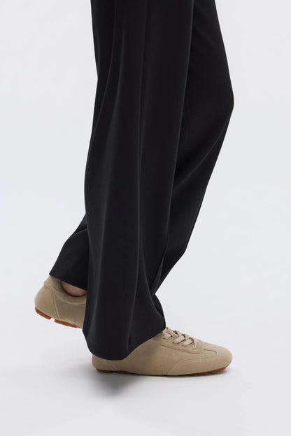 Modal Knit Asymmetrical Cut Co-Ord Set Black