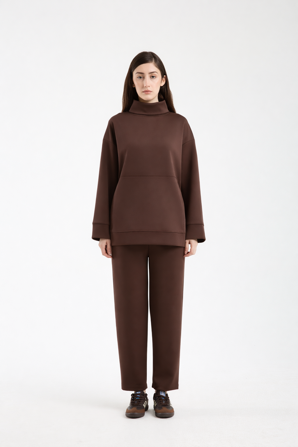 Scuba Sculpted Neck Set Brown