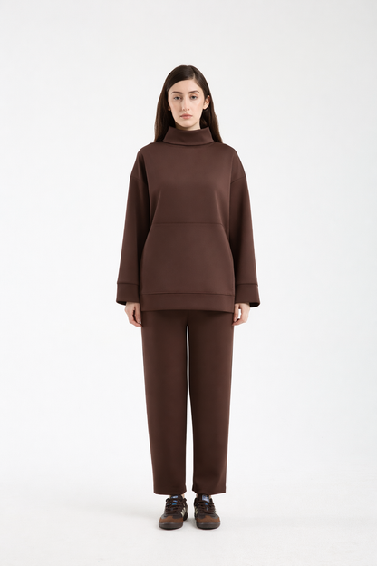 Scuba Sculpted Neck Set Brown