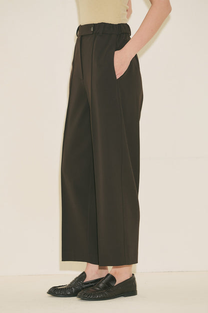 BARREL FABRIC TROUSERS Brown